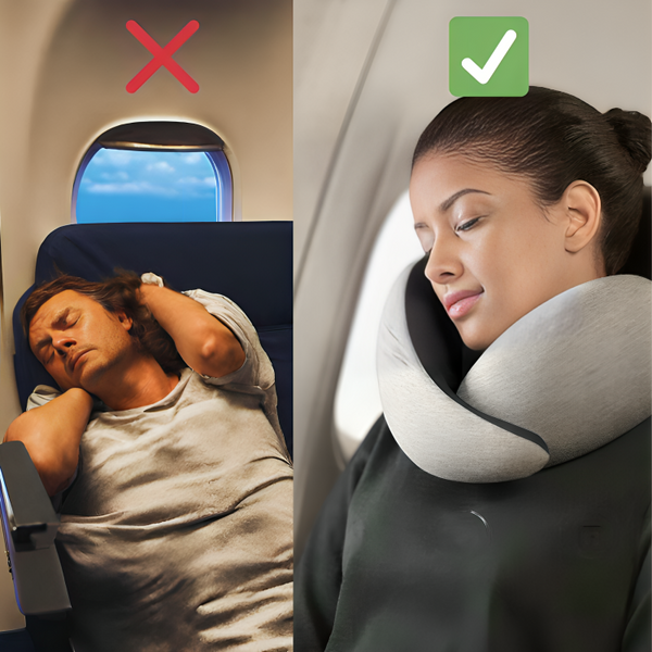 Luxury Travel Neck Pillow + FREE Waterproof Storage Bag!