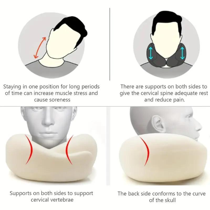 Luxury Travel Neck Pillow + FREE Waterproof Storage Bag!